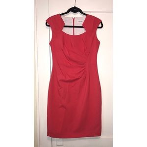 Calvin Klein coral sheath dress size 6 worn once